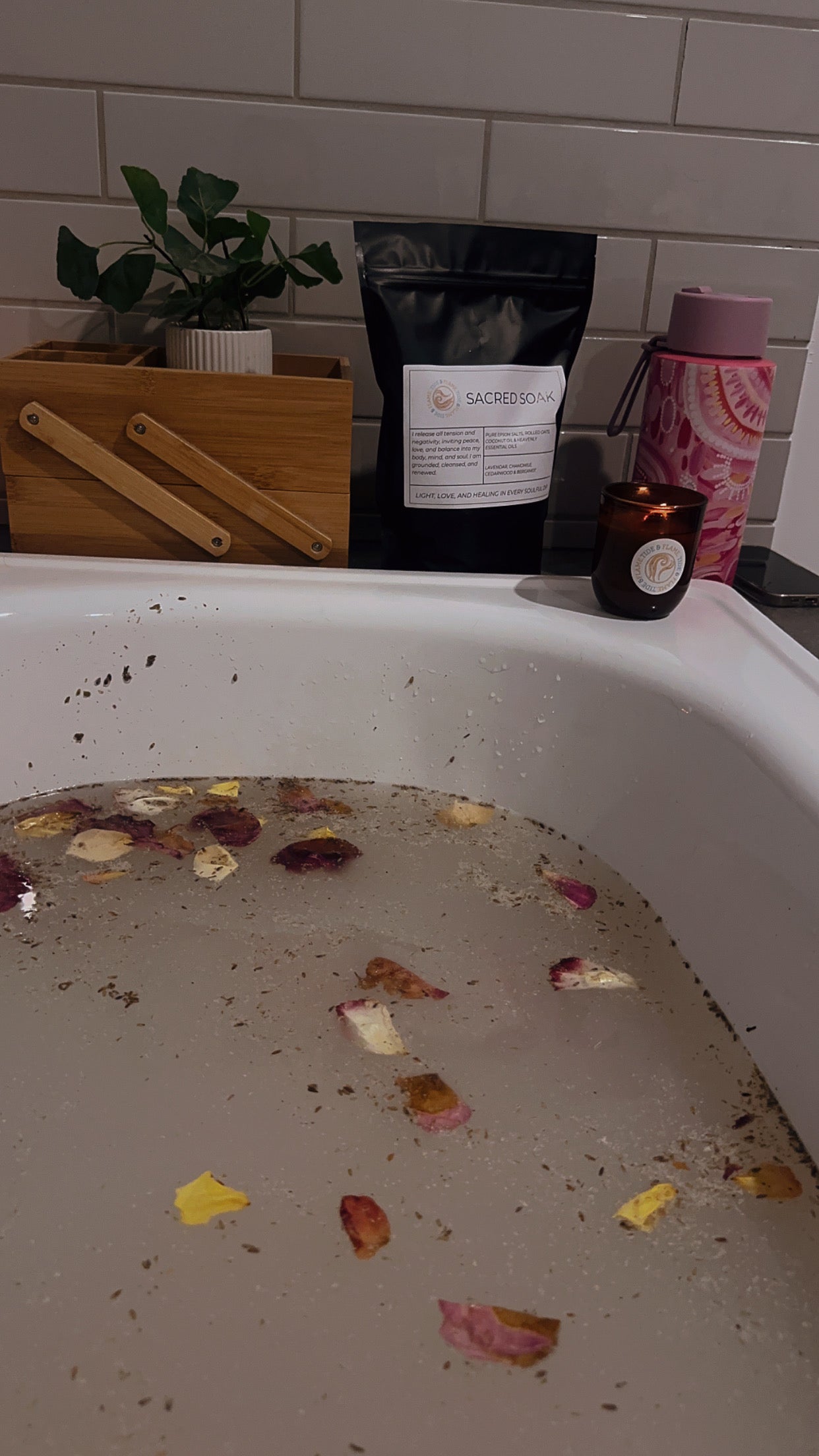 Sacred Soak, Magnesium and Oat Bath Tide & Flame